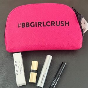 Bobbi Brown Hot Pink Pouch with Makeup Set
